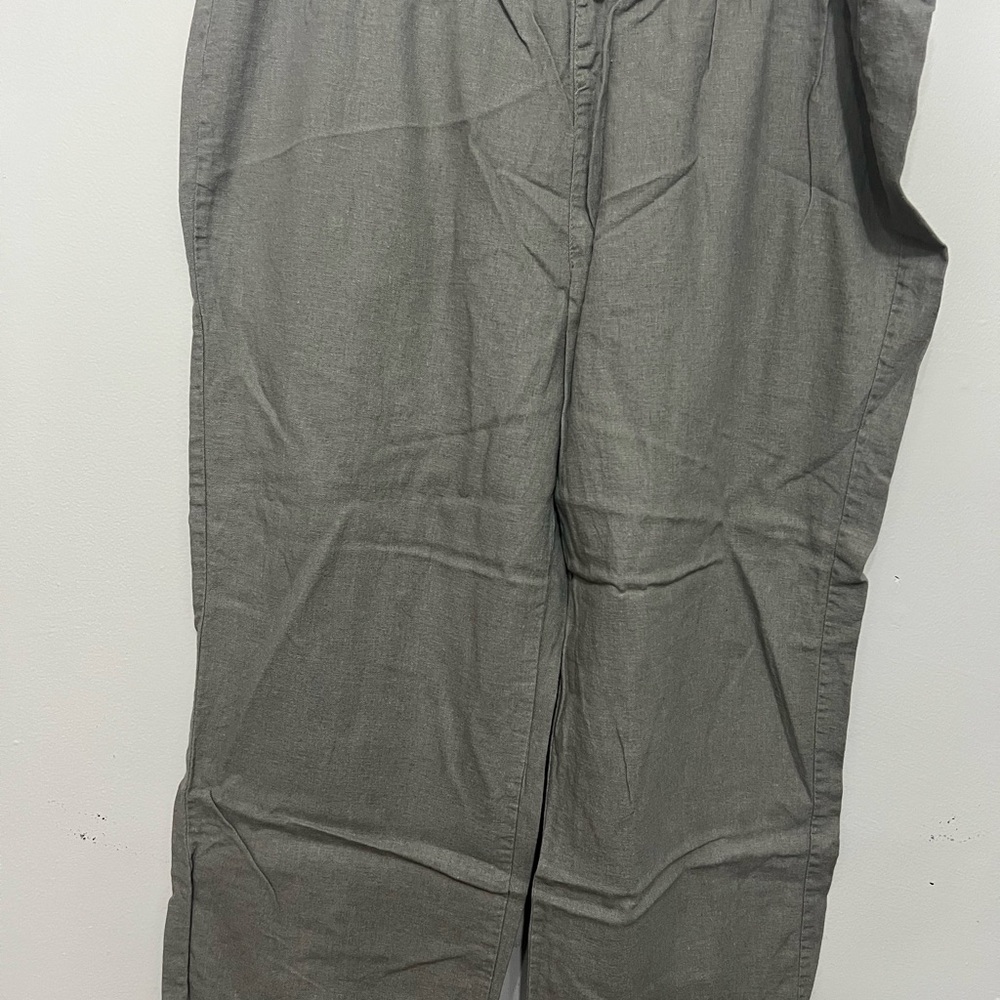 Old Navy Light Gray Elastic-Waist Pants